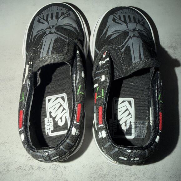 Vans X Star Wars Darth Vader The Dark Side Slip On Shoes Sneakers Toddlers 7.5 - Picture 5 of 7